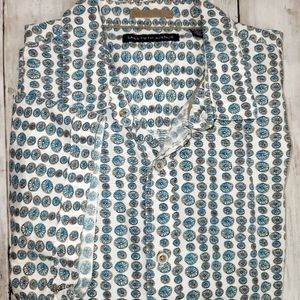 Saks Fifth Avenue Men's Short Sleeve XL Citrus Print Shirt